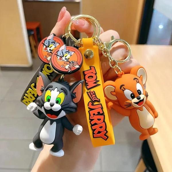 Imagem de Chaveiro Tom & Jerry - Pingente de Carro com Boneco de Gato e Mouse