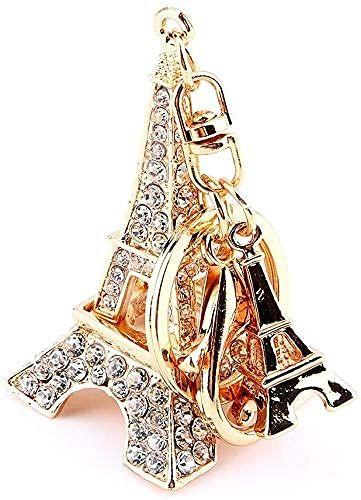 Imagem de Chaveiro Yosoo Rhinestone Eiffel em forma de pingente de cristal em forma de torre