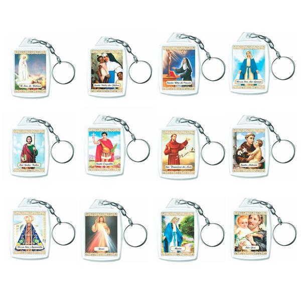 Chaveiros Acrílicos 3x4cm Para Eventos Jesus Cristo Com 12 Unidades - Russo Art Imagem de Chaveiros Acrílicos 3x4cm Para Eventos Jesus Cristo Com 12 Unidades