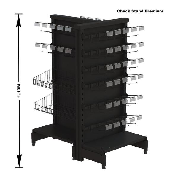 Imagem de Check Stand Premium Expositor Gondola Preto