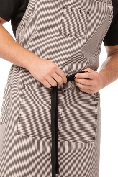 Imagem de Chef Works Unissex Portland Chefs Bib Apron, Preto, Um Tamanho