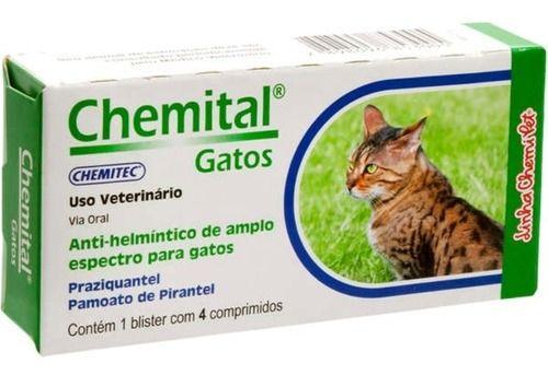 Imagem de Chemital Gatos 4 Comprimidos - Vermifugo