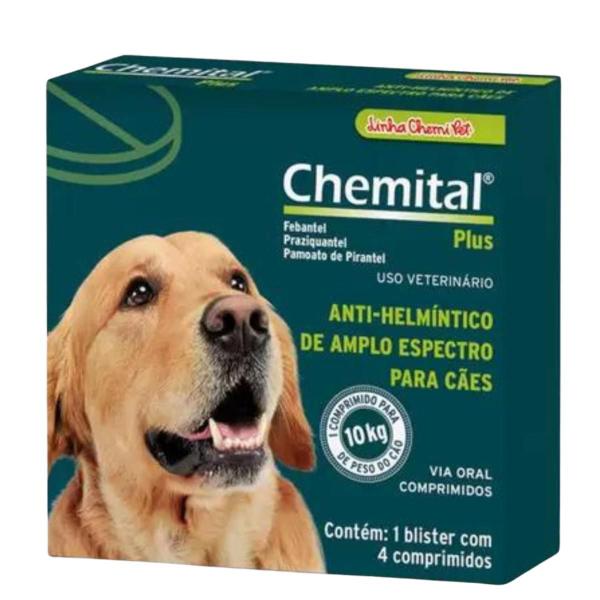 Imagem de Chemital Plus 4 Comprimidos  Vermífugo Para Cães