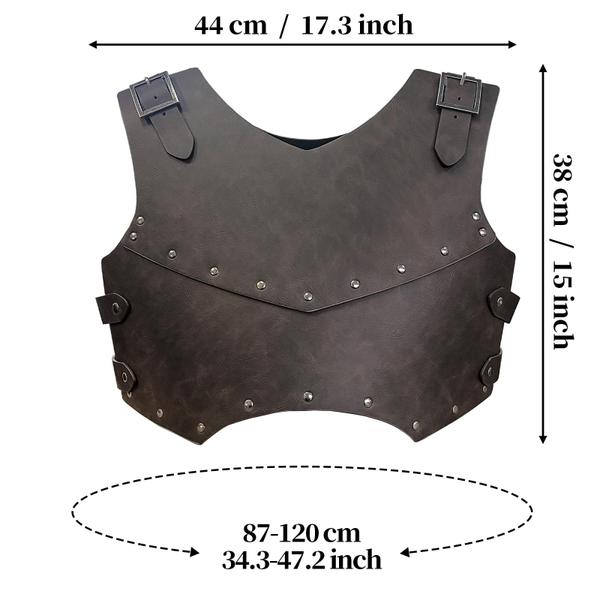 Imagem de Chest Armor HiiFeuer Medieval Faux Leather para traje LARP