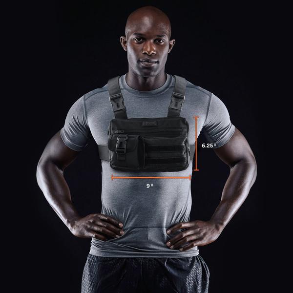 Imagem de Chest Pack Fitdom Tactical Inspired Sports Utility Bag