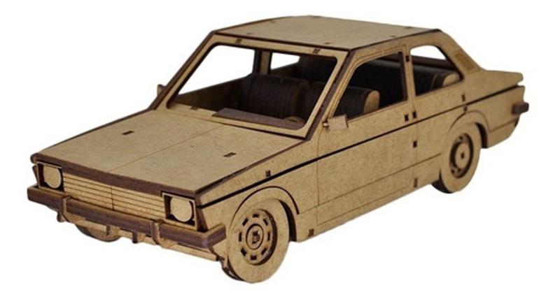 Imagem de Chevette Tubarão. Quebra Cabeça 3d. Miniatura Em Mdf