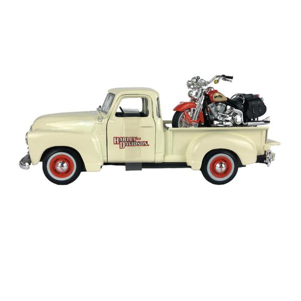 Imagem de Chevrolet Pick Up 3100 1950 1:25 + Harley Davidson Maisto