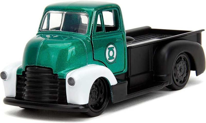 Chevrolet Pick-up Custom com Figura Lanterna verde Jada 1/32 Imagem de Chevrolet Pick-up Custom com Figura Lanterna verde Jada 1/32
