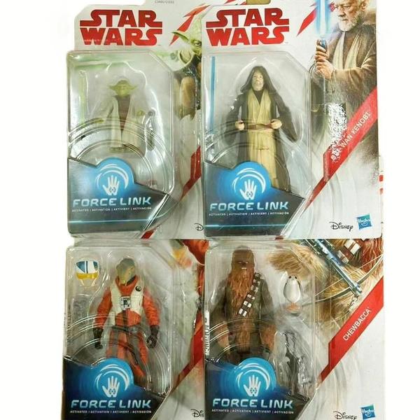 Imagem de Chewbacca Yoda Obi Wan Figuras De Ação Hasbro Star Wars Force Link CAI Threnalli Anime Modelo