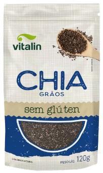 Imagem de Chia em Grãos Sem Glúten Vitalin 120g