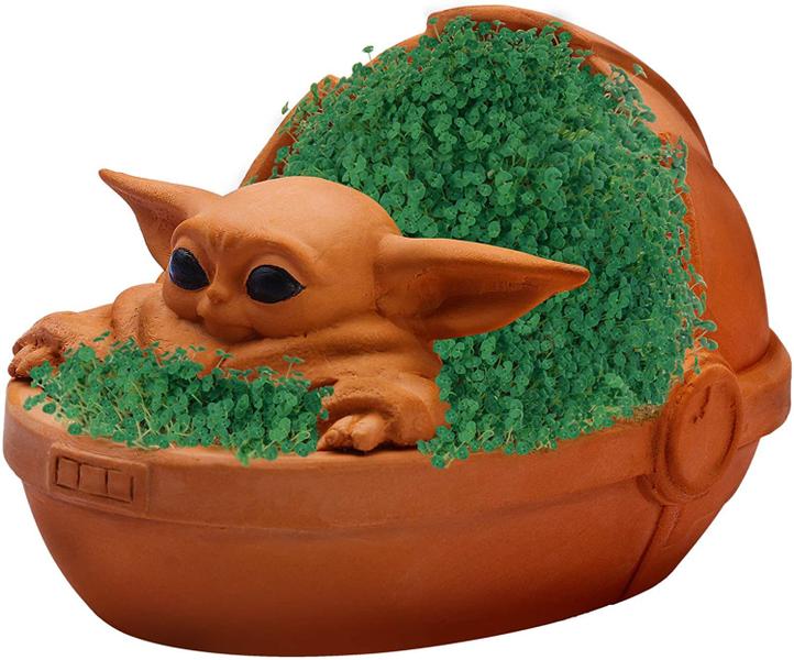 Chia Pet Bebê Yoda Edição Flutuante com Sementes - Fácil de Crescer e Decorativo Imagem de Chia Pet Bebê Yoda Edição Flutuante com Sementes - Fácil de Crescer e Decorativo