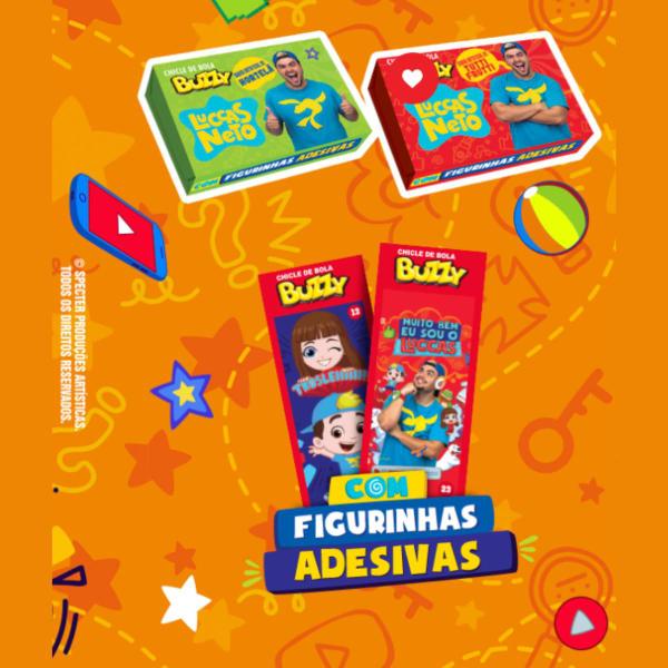 Chicle Buzzy Lucas Netto Hortelã - 3 caixas - Riclan Imagem de Chicle Buzzy Lucas Netto Hortelã - 3 caixas