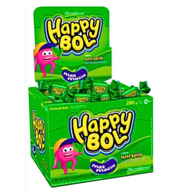 Imagem de Chicle Happy Bol Hortelã 140g