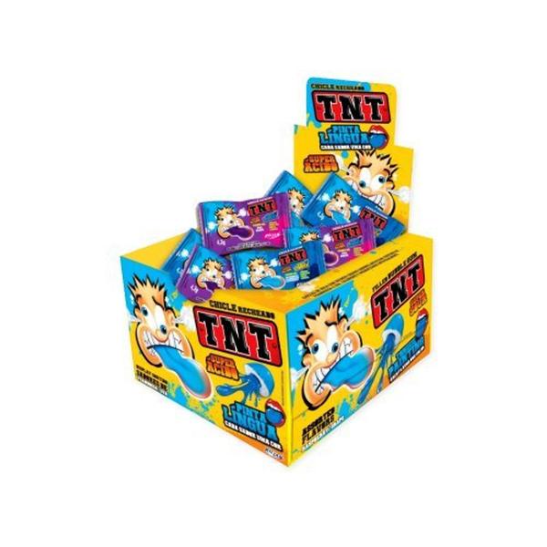 Chicle TNT Pinta Lingua Sabores Sortidos 172g - Riclan 40 Unidades Imagem de Chicle TNT Pinta Lingua Sabores Sortidos 172g - Riclan 40 Unidades