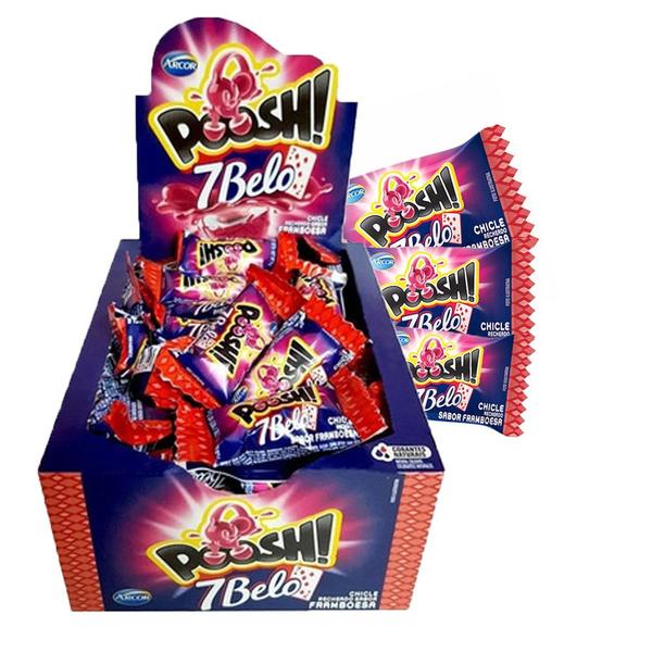 Chiclete 7 Belo Poosh Framboesa - 200g - Arcor Imagem de Chiclete 7 Belo Poosh Framboesa - 200g