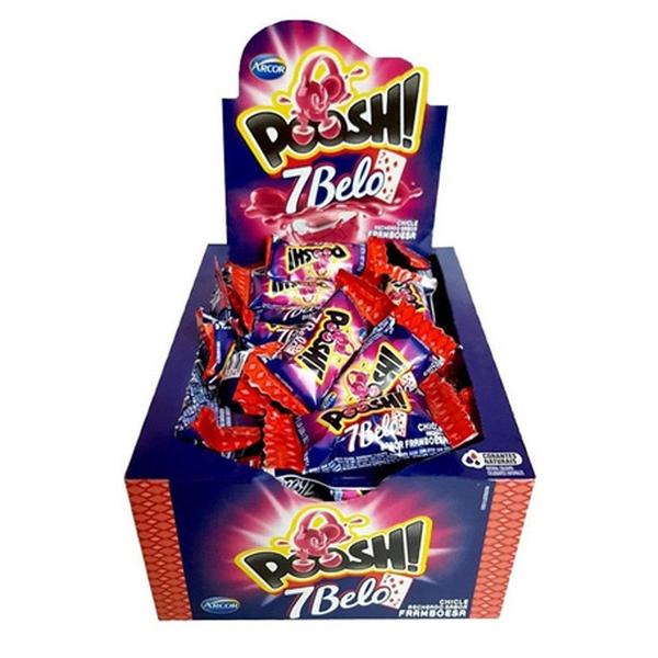 Chiclete 7 Belo Poosh Framboesa - 200g - Arcor Imagem de Chiclete 7 Belo Poosh Framboesa - 200g