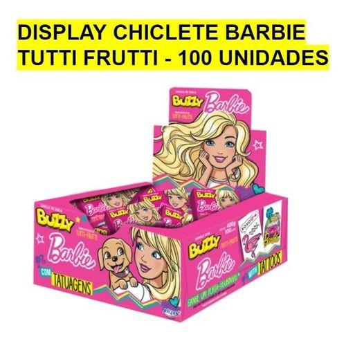 Imagem de Chiclete Barbie Tattoo Tutti Frutti Buzzy - 5 Caixas 500u