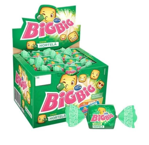 Chiclete Big Big Hortelã 315g C/90 unids - Arcor Imagem de Chiclete Big Big Hortelã 315g C/90 unids - Arcor