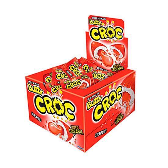 Imagem de Chiclete Buzzy Croc Recheado Sabor Morango - 40 Un