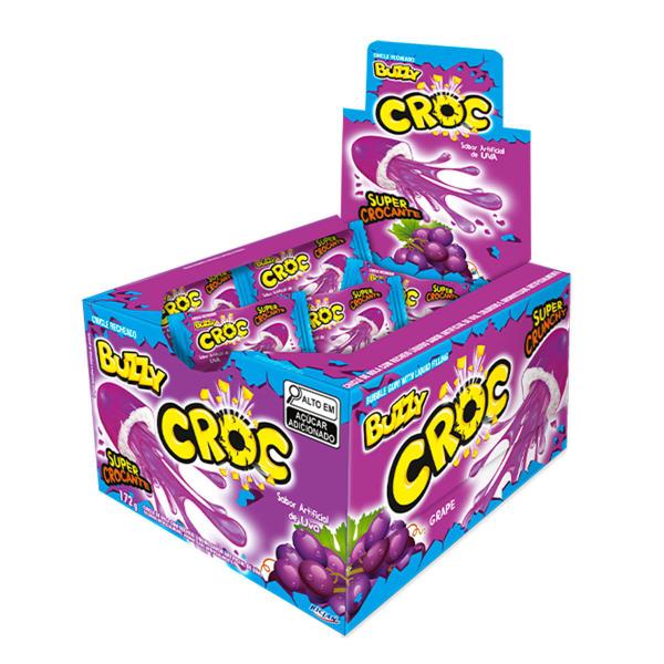 Chiclete Buzzy Croc Uva c/40 - Riclan Imagem de Chiclete Buzzy Croc Uva c/40