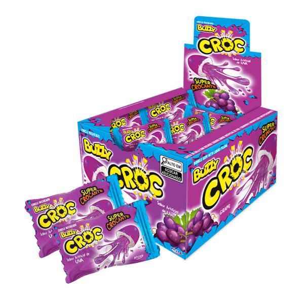 Chiclete Buzzy Croc Uva c/40 - Riclan Imagem de Chiclete Buzzy Croc Uva c/40