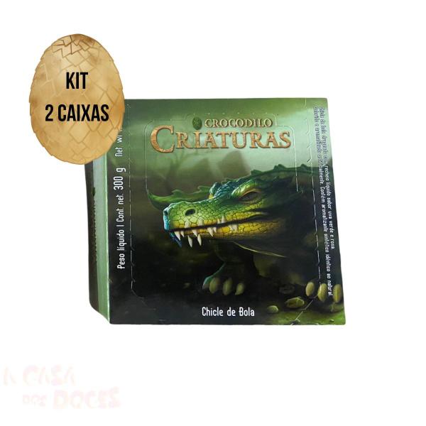 Imagem de Chiclete Criaturas Ovo de Crocodilo - Sukest - Kit Atacado 2 Caixas c/40 und