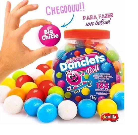 Imagem de Chiclete Danclets Pool Ball c/125un 8gr - Danilla