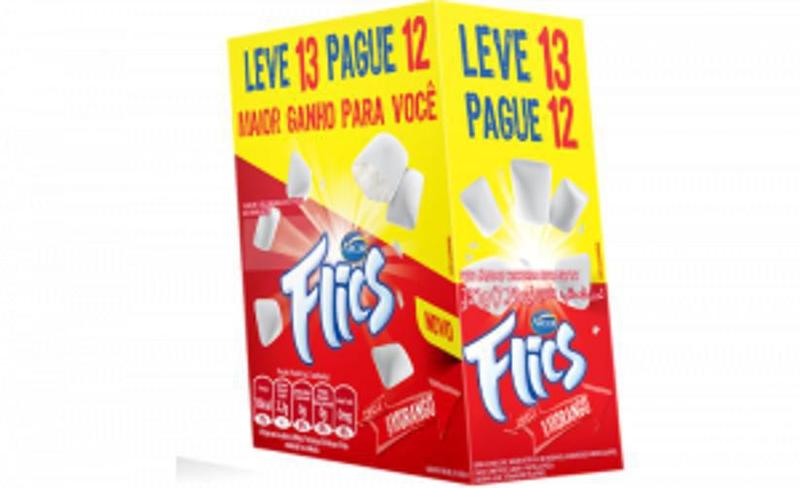 Imagem de Chiclete Flics Morango 221G Leve13 Pague12 Un - Arcor