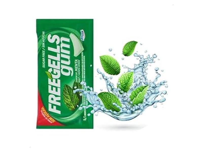 Imagem de Chiclete Freegells Gum Menta Sem Açúcar C/ 15u 120g