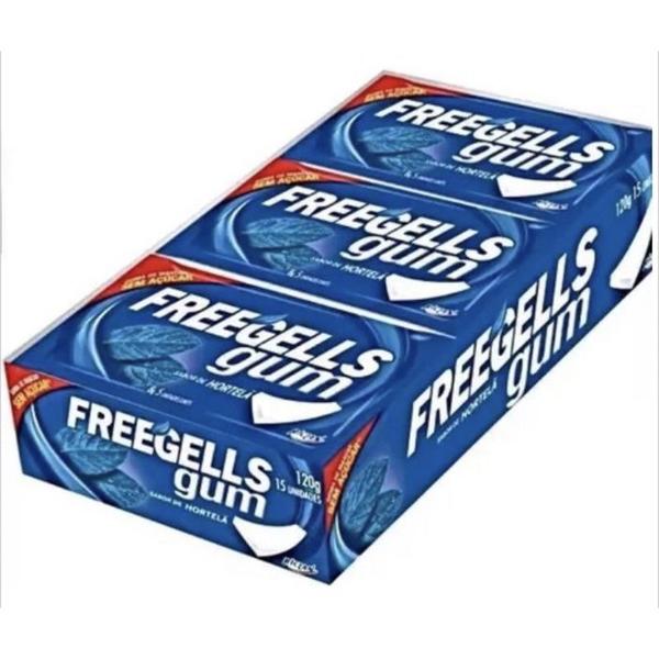 Chiclete Freegells Hortelã Caixa C/15unid - 120g - RICLAN Imagem de Chiclete Freegells Hortelã Caixa C/15unid - 120g