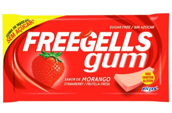 Chiclete Freegells Morango Gum Caixa C/15 Unidades - Riclan Imagem de Chiclete Freegells Morango Gum Caixa C/15 Unidades