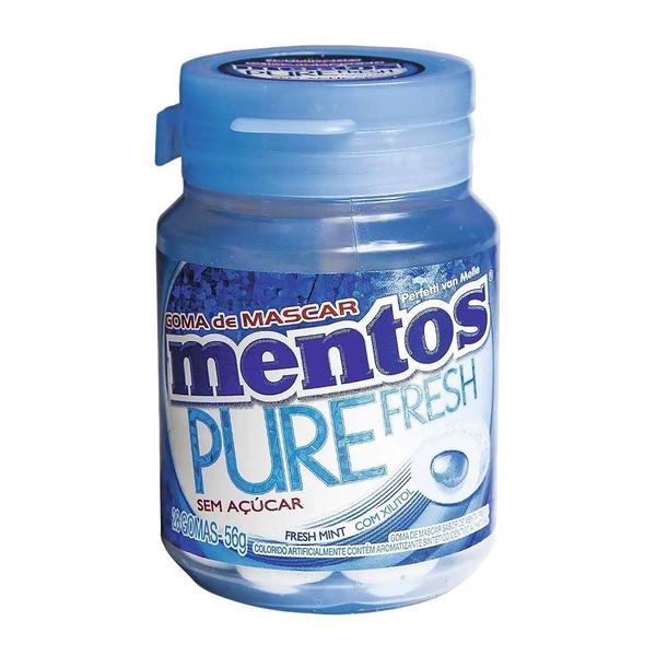 Imagem de Chiclete Mentos Pure Fresh Sabor Fresh Mint Sem Açúcar 28 Unidades