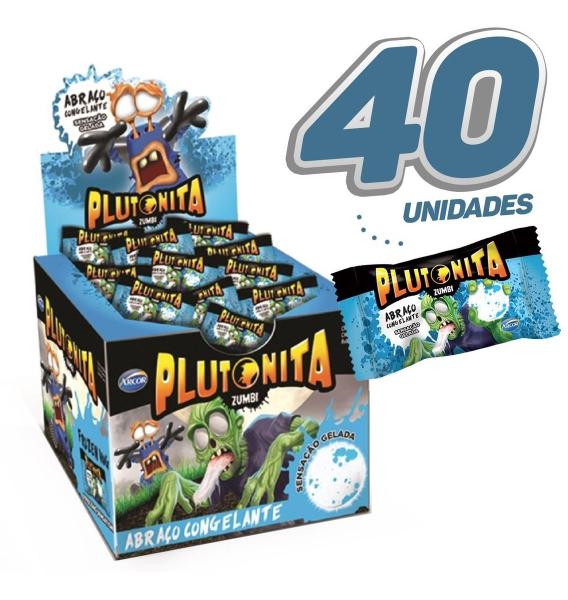 Chiclete Plutonita Abraço Congelante Ácido Crocante Display C/40 Un.- Arcor Imagem de Chiclete Plutonita Abraço Congelante Ácido Crocante Display C/40 Un.- Arcor