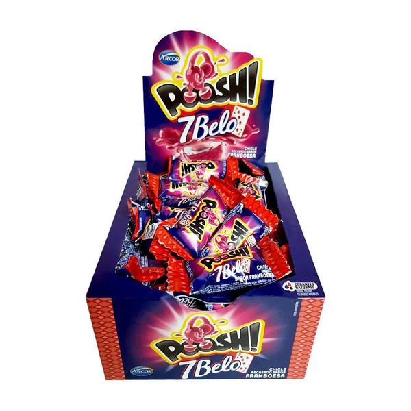 Chiclete Poosh 7 Belo Framboesa c/40 - Arcor Imagem de Chiclete Poosh 7 Belo Framboesa c/40 - Arcor