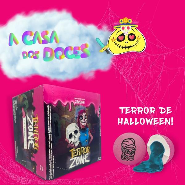 Chiclete Terror Zone Caveira - Sukest - Halloween Caixa c/40 und Imagem de Chiclete Terror Zone Caveira - Sukest - Halloween Caixa c/40 und