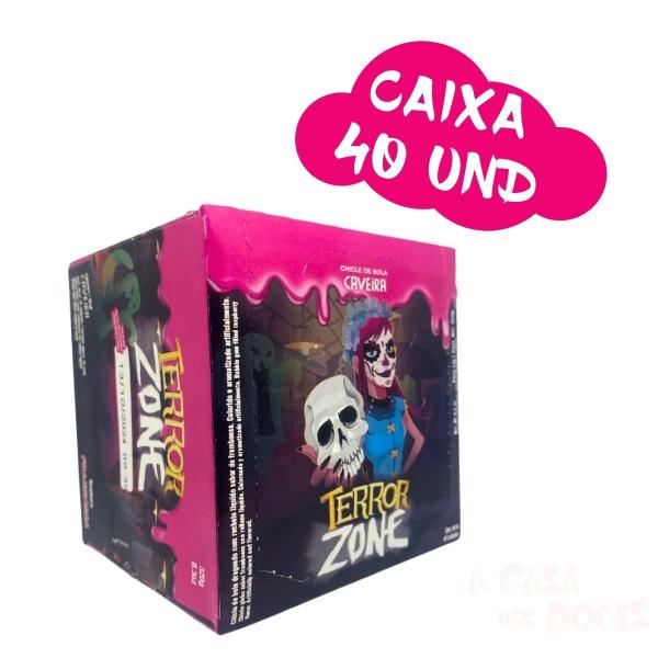 Chiclete Terror Zone Caveira - Sukest - Halloween Caixa c/40 und Imagem de Chiclete Terror Zone Caveira - Sukest - Halloween Caixa c/40 und