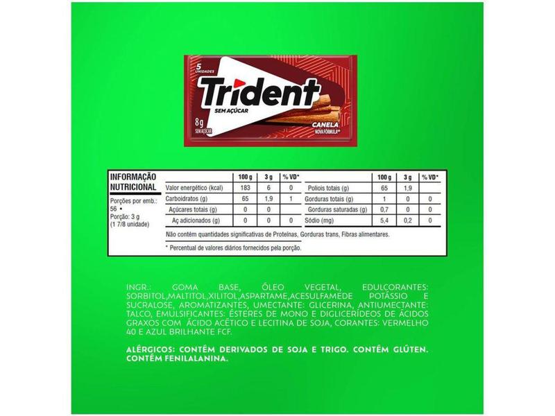 Imagem de Chiclete Trident 5s Canela - Display com 21 Unidades de 8g