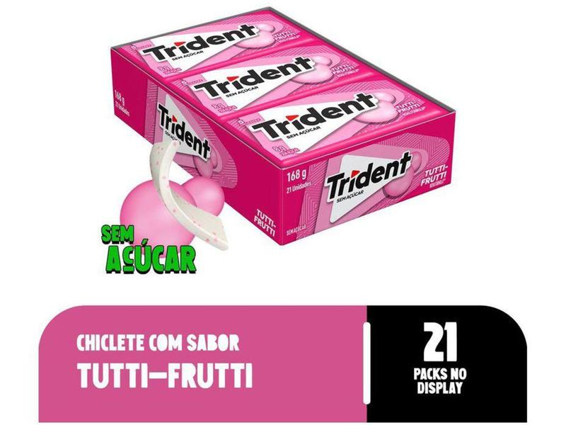 Imagem de Chiclete Trident 5s Tutti Frutti Display com - 21 Pacotes 8g