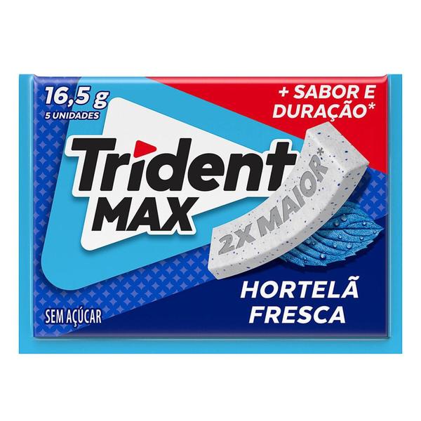 Imagem de Chiclete Trident Max Hortelã Fresca Zero Açúcar 16,5g