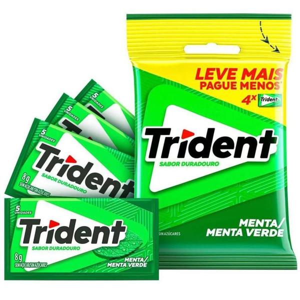 Imagem de Chiclete Trident Menta Bag Com 4 Unidades