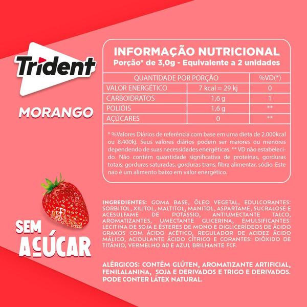 Imagem de Chiclete Trident Morango