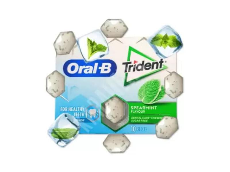 Chiclete Trident Oral-B Spearmint Sugar Free Importado 17g Imagem de Chiclete Trident Oral-B Spearmint Sugar Free Importado 17g