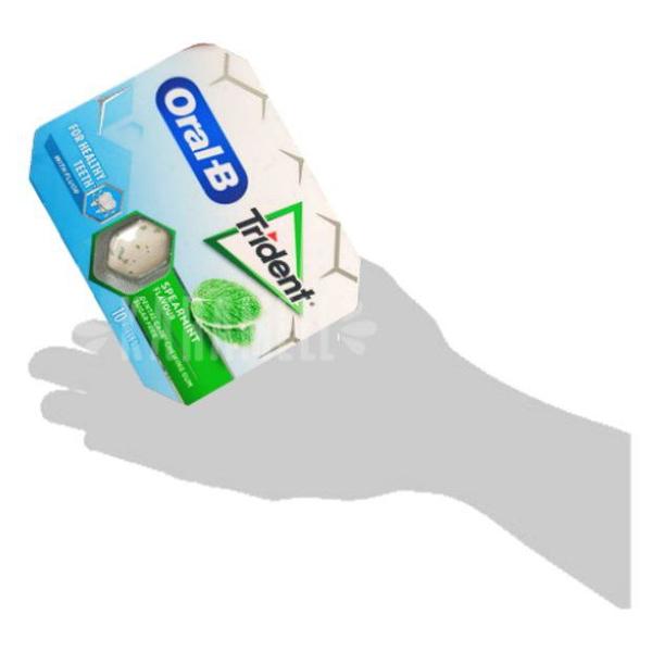 Chiclete Trident Oral-B Spearmint Sugar Free Importado 17g Imagem de Chiclete Trident Oral-B Spearmint Sugar Free Importado 17g