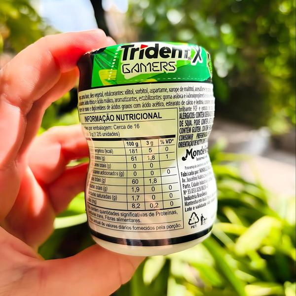 Chiclete Trident Pote X Gamers Citrus Mix Zero Açúcar - 6 Unidades