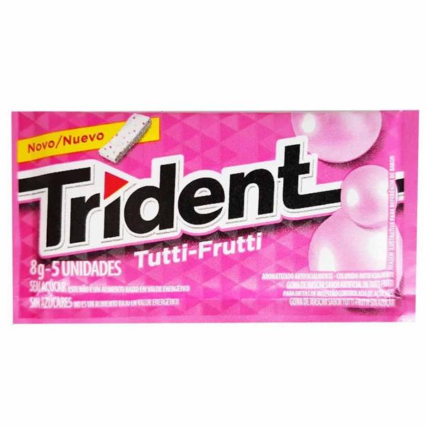 Chiclete Trident Tutti-Frutti Mondelez 21 Unidades Imagem de Chiclete Trident Tutti-Frutti Mondelez 21 Unidades