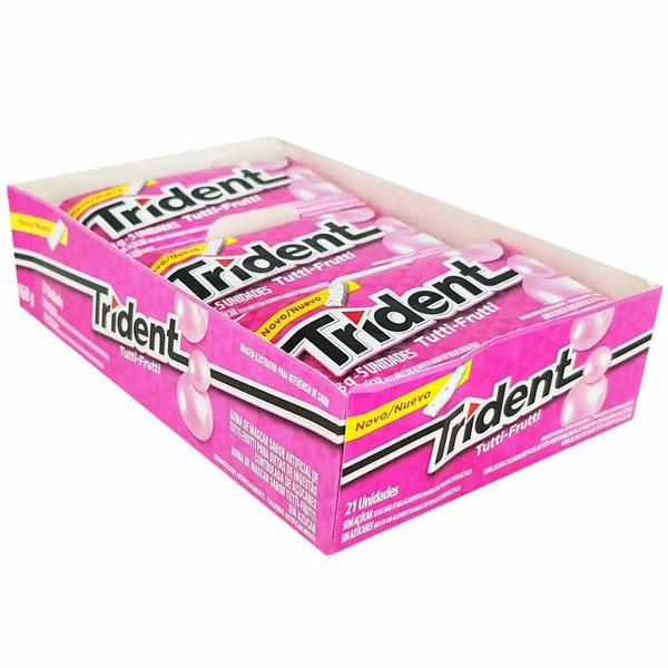 Chiclete Trident Tutti-Frutti Mondelez 21 Unidades Imagem de Chiclete Trident Tutti-Frutti Mondelez 21 Unidades