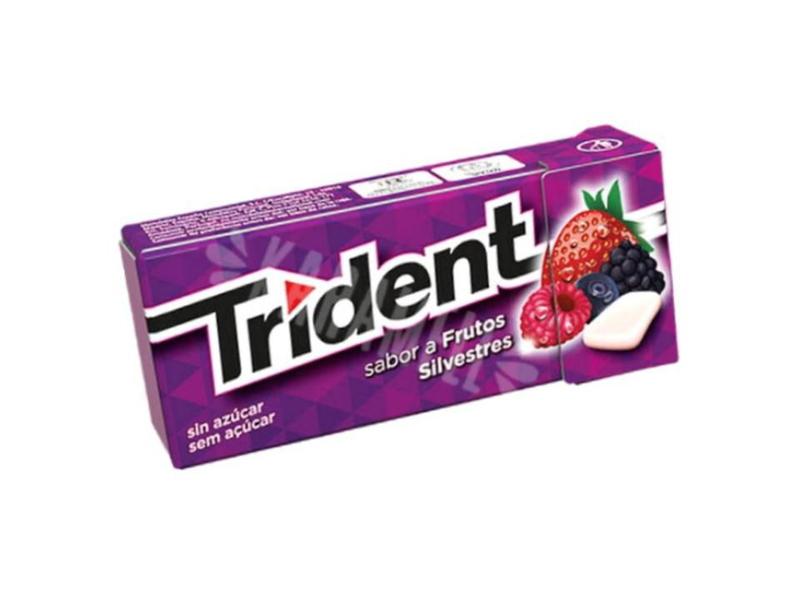 Chiclete Trident Wild Fruits Sem Açúcar Importado 14g Imagem de Chiclete Trident Wild Fruits Sem Açúcar Importado 14g