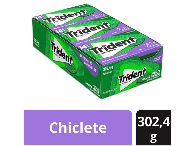 Chiclete Trident X 14s Menta - Display com 12 Unidades 25,2g Imagem de Chiclete Trident X 14s Menta - Display com 12 Unidades 25,2g