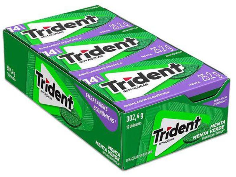 Chiclete Trident X 14s Menta - Display com 12 Unidades 25,2g Imagem de Chiclete Trident X 14s Menta - Display com 12 Unidades 25,2g