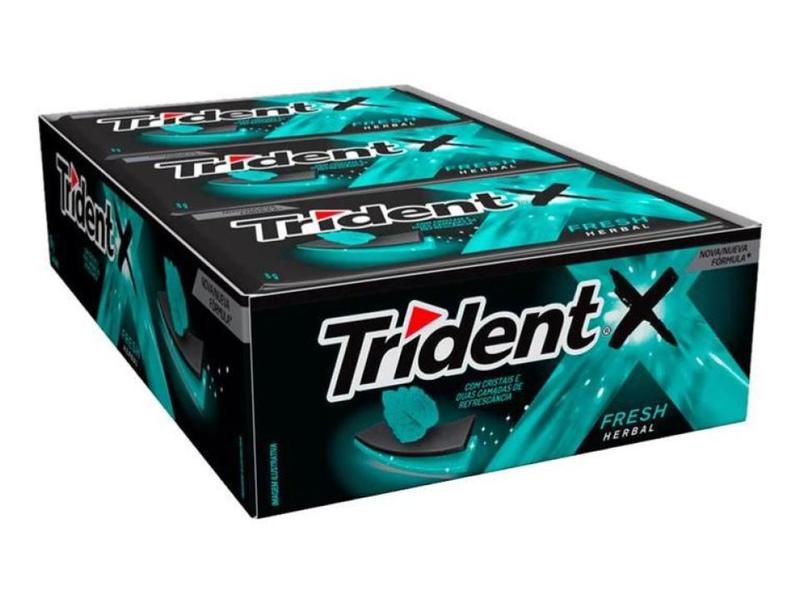 Chiclete Trident X Senses Herbal C/ 21unid 168g Imagem de Chiclete Trident X Senses Herbal C/ 21unid 168g